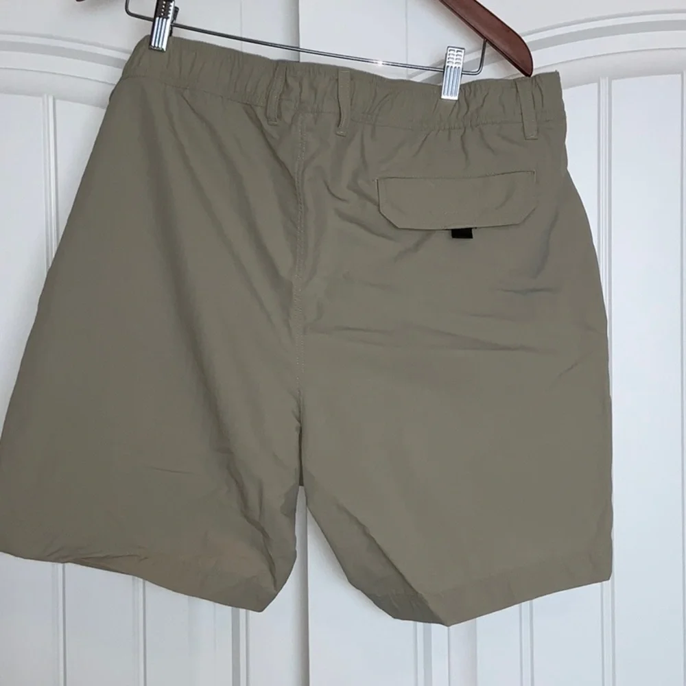 Lands End Hiking Shorts With Liner Men’s XL Tan Swim Technical Fabric